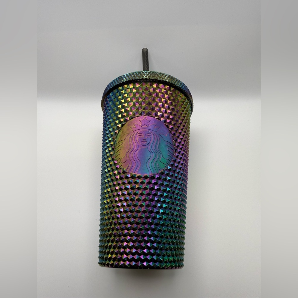 Starbucks Fall 2023 "Oil Slick" studded cold cup tumbler 16oz - Picture 2 of 5